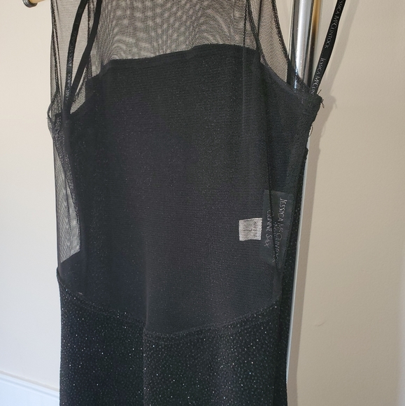 Dress  Jessica McClintock  backless black sleeveless sheer sz 7 Gunne Sax - Picture 6 of 12